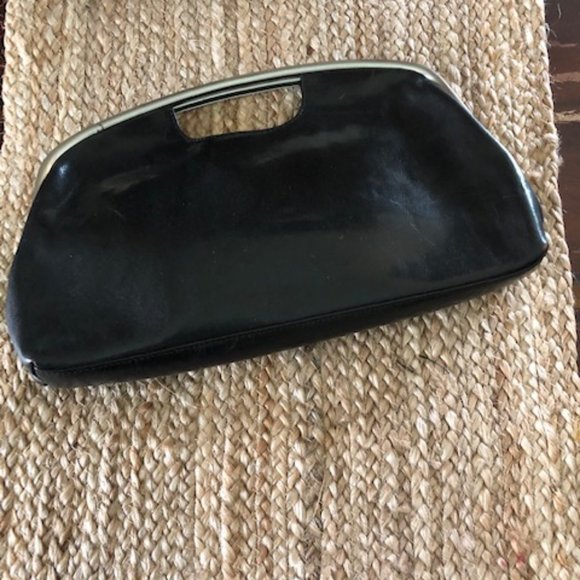 HOBO Handbags - Hobo Designer Black Leather  Clutch Bag